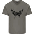 Abstract Butterfly Mens V-Neck Cotton T-Shirt