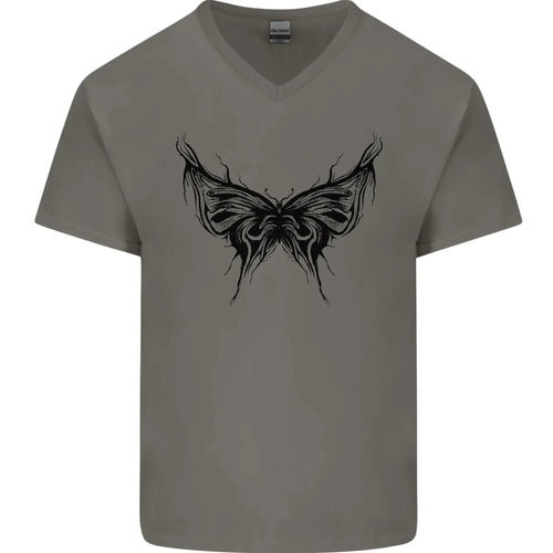 Abstract Butterfly Mens V-Neck Cotton T-Shirt