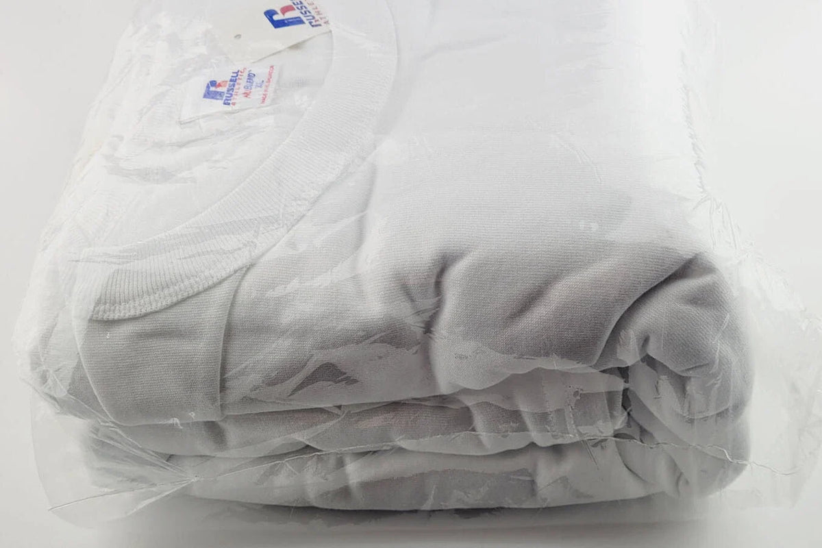 Russell White T Shirts Adult XL Lot of 6 - blank basic classic NuBlend 64030MK