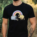 Mens Raccoon Print Cotton T-Shirt Size XS to 5XL