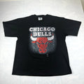 Y2K Chicago Bulls Graphic T-Shirt Lee Sport Black NBA Tee XL