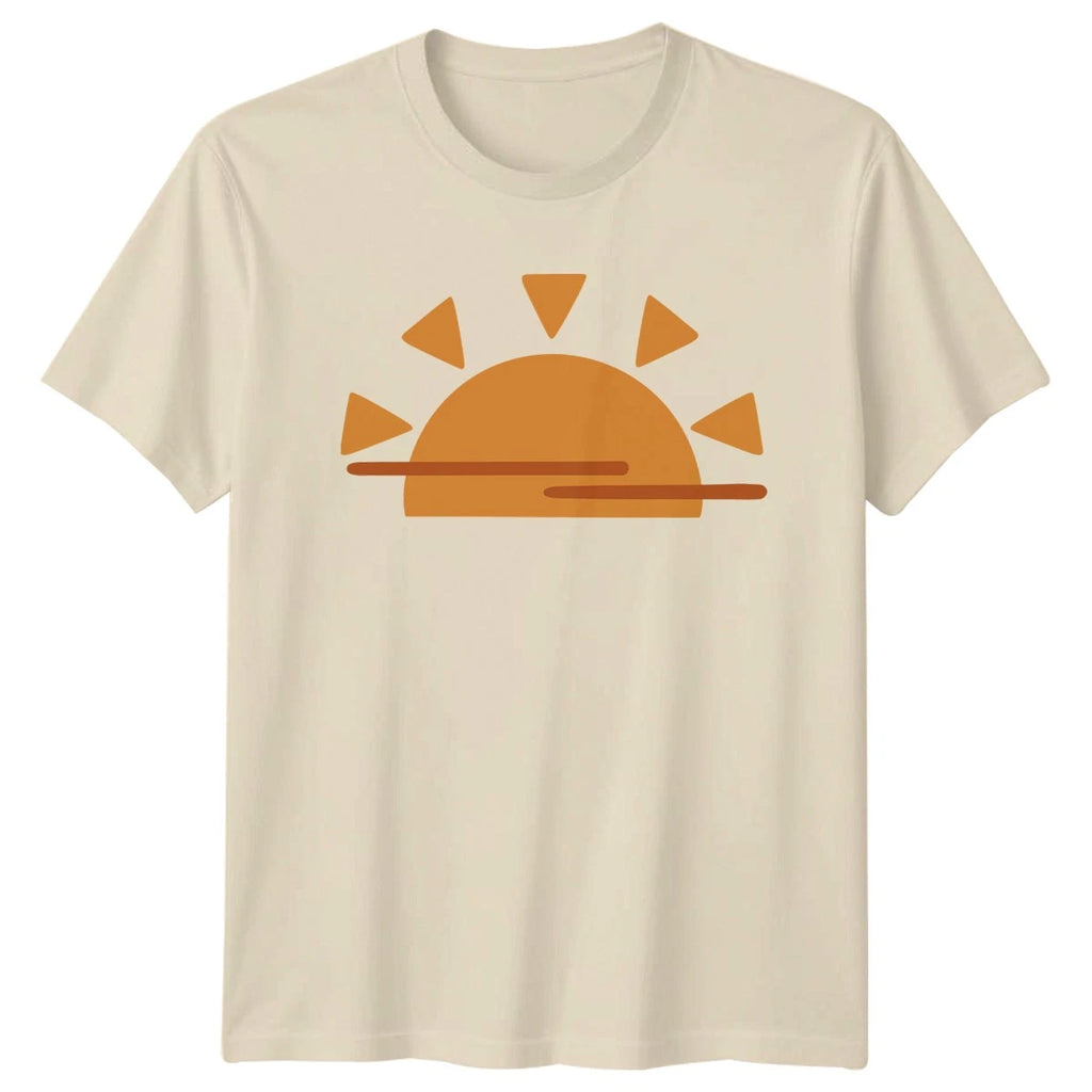 Simple Minimalist Sunset Horizon Design T-Shirt Summer Nature Birthday Gift
