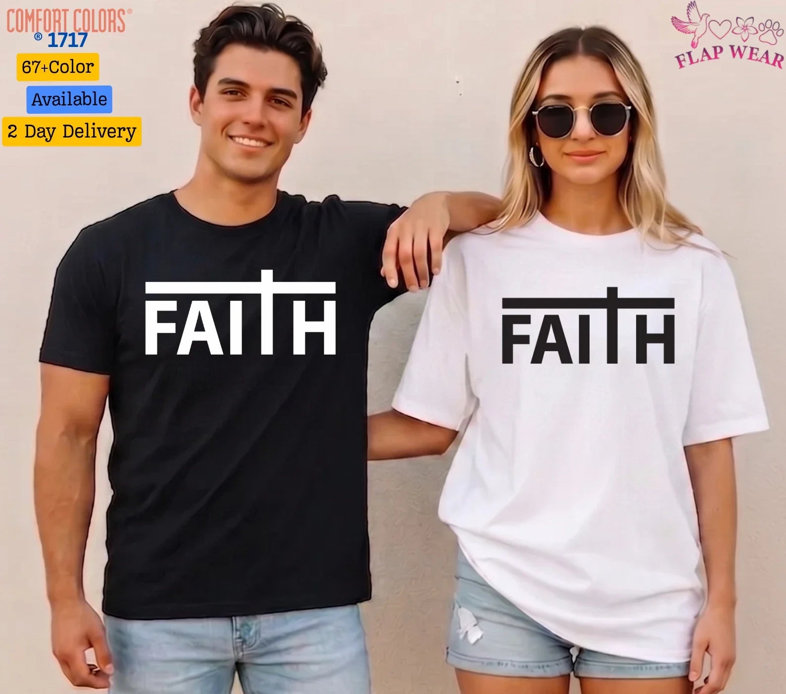 Unisex Faith Cross Christian T-Shirt, Men T shirt,Women T shirt Gift ReligionTop