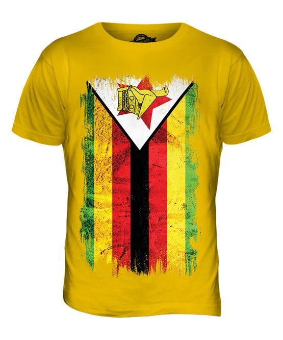 ZIMBABWE GRUNGE FLAG MENS T SHIRT TEE SHIRT XS S M L XL 2XL 3XL 4XL 5XL