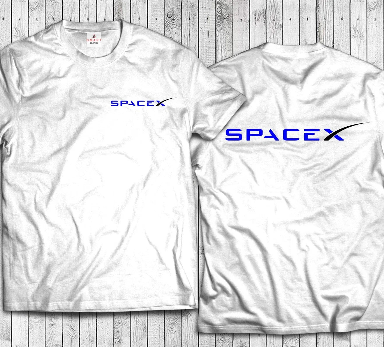 SpaceX Front and Back Print Shirt NASA  Elon Musk Tesla Space X StarShip BFR