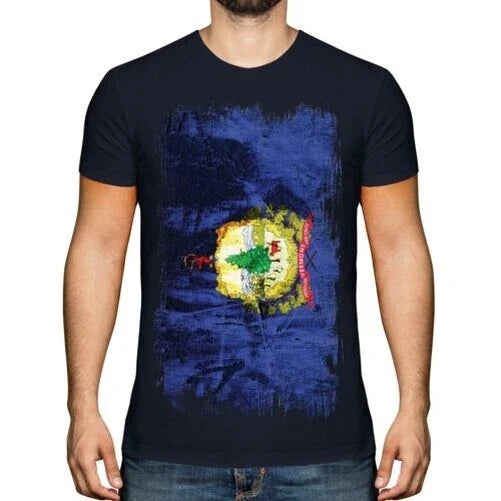 Vermont State Men's Grunge Flag T-Shirt Vermonter Shirt Jersey Gift