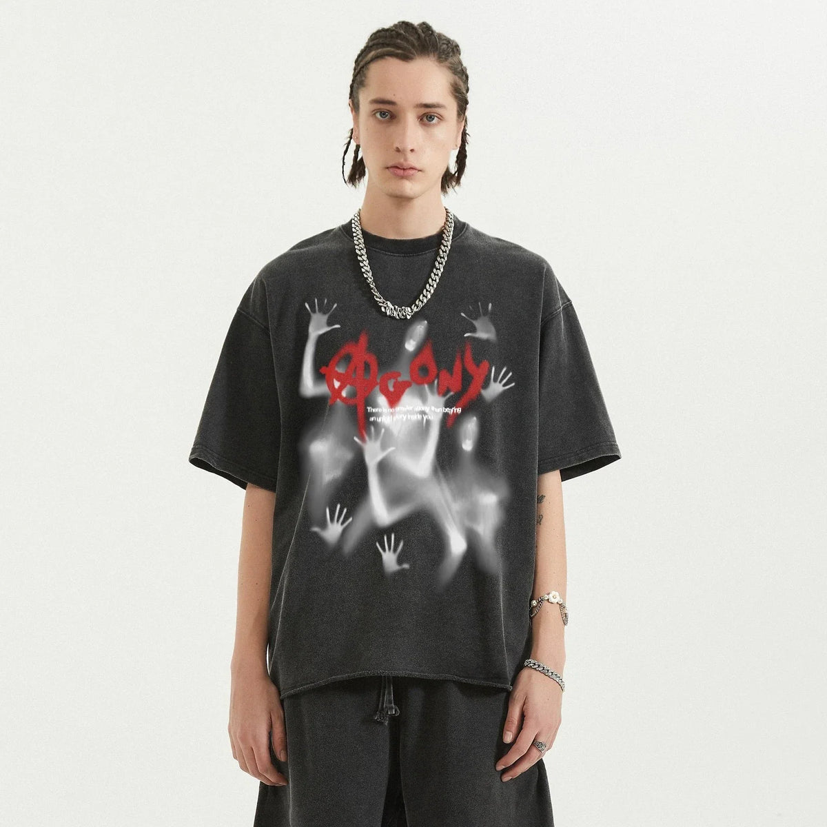 Agony Graphic Tee Shirt Streetwear Y2K T Shirt Aesthetic Grunge Style Unisex