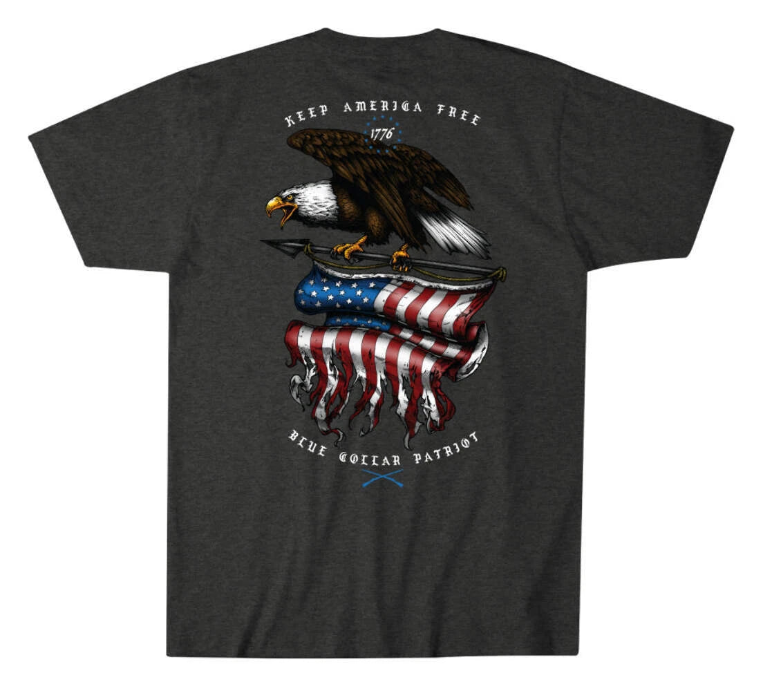Howitzer Style Men's T-shirt Blue Collar Eagle Military Grunt MFG