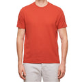 Kiton KIRED "Baciomc" Brick Red Exclusive Crepe Cotton Short Sleeve T-Shirt Slim