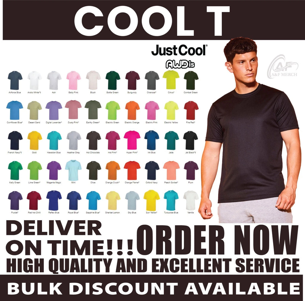 T-Shirt Just Cool AWDis Uni Simple Sportif Course Gym Stag Do Hen JC001