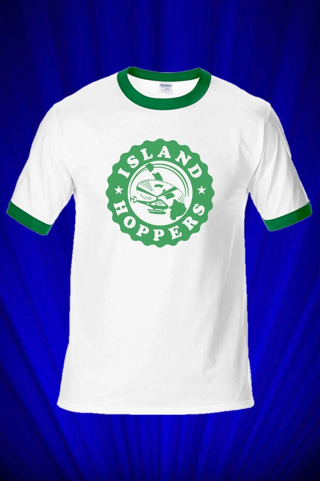TC's Island Hopper's HAWAII Vintage RINGER  Tee T-SHIRT Magnum P.I. FREE S&H USA
