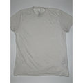 QUE Mens Size M White Crew Neck Short Sleeve Basic T Shirt Polyester Blend
