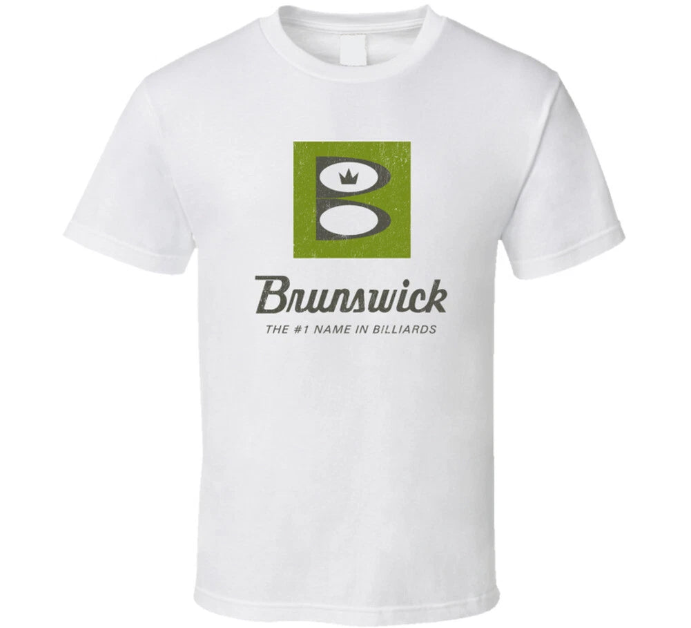 Brunswick Billiards, T-shirt, Logo, Pool, Snooker, Retro, Mid-centurty Modern, P