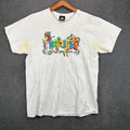 Thrasher Magazine Mens Large White Graphic T-Shirt Colorful Skull Cartoon Logo
