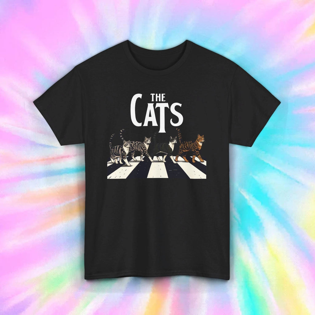 The Cats Abbey Road Shirt | Funny Cat Lovers Graphic Tee | Music Parody Gift