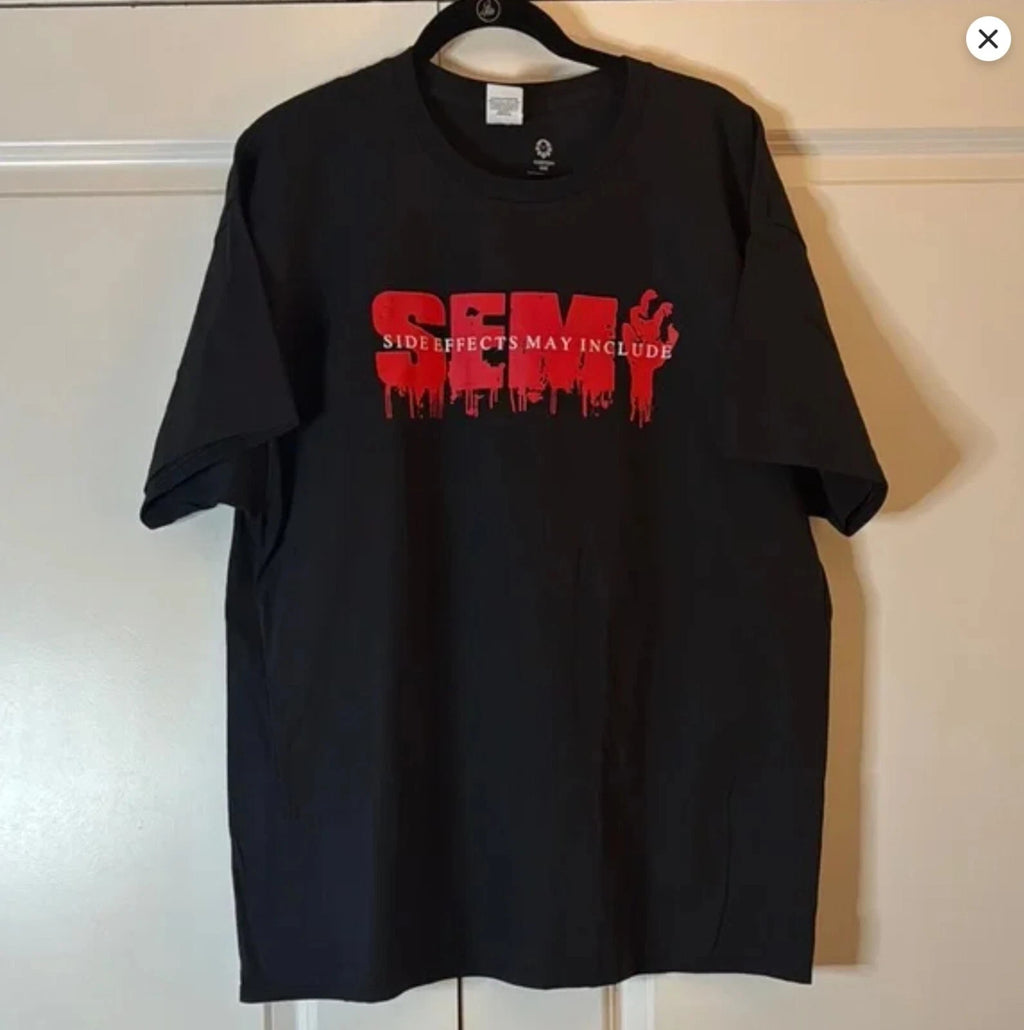 Side Effects May Include SEMI Metal Band Zombie Graphic Tee XL Black Horror