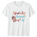 Spooky Season Womens T-Shirt Cute Halloween Gift For Her
