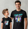 Fathers Day Rad Dad Rad Like Dad Blue Dog Matching Family Mens T-Shirt Kids