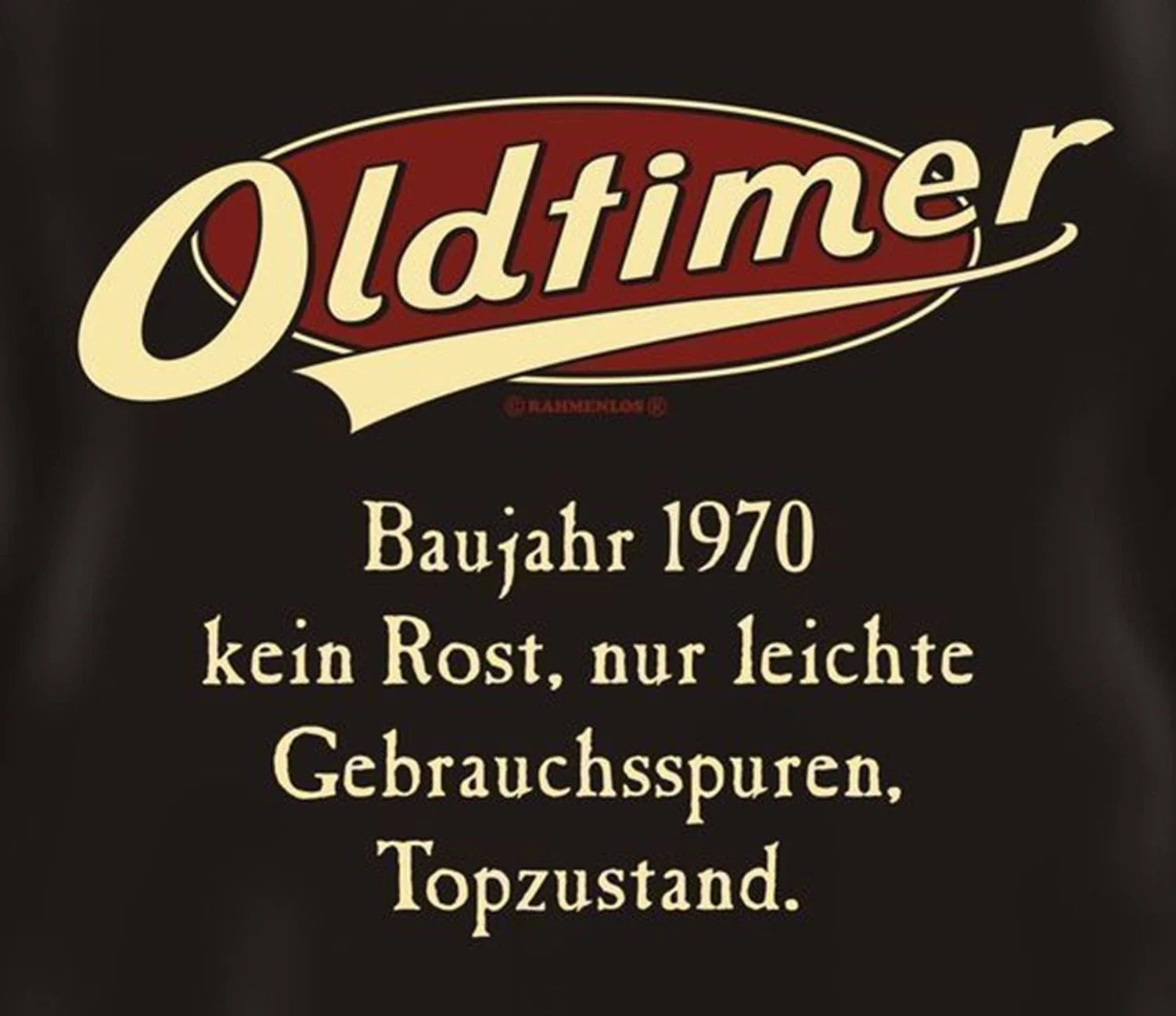 Men's T-Shirt Oldtimer 1970 Funny Quotes 50th Birthday Gift Shirt Black