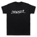 DONNIE DARKO NUMBERS UNOFFICIAL SCI FI CULT FILM TATTOO MENS & WOMENS T-SHIRT