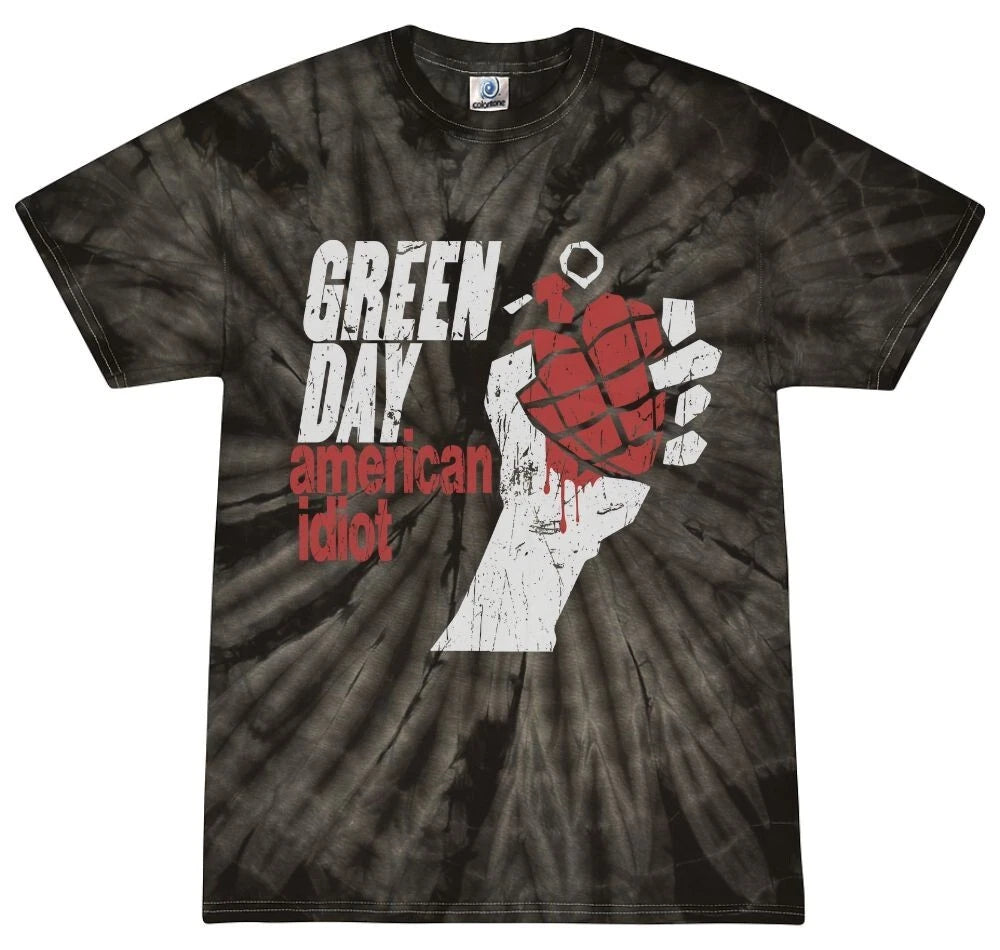 Green Day Tie-Dye T-Shirt Punk Rock Band on Youth & Adult Size Tees