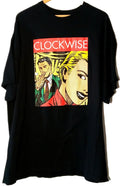 Clockwise Pop Art Retro Style Graphic T-Shirt - Not Worn Gildan Heavy Cotton 2XL