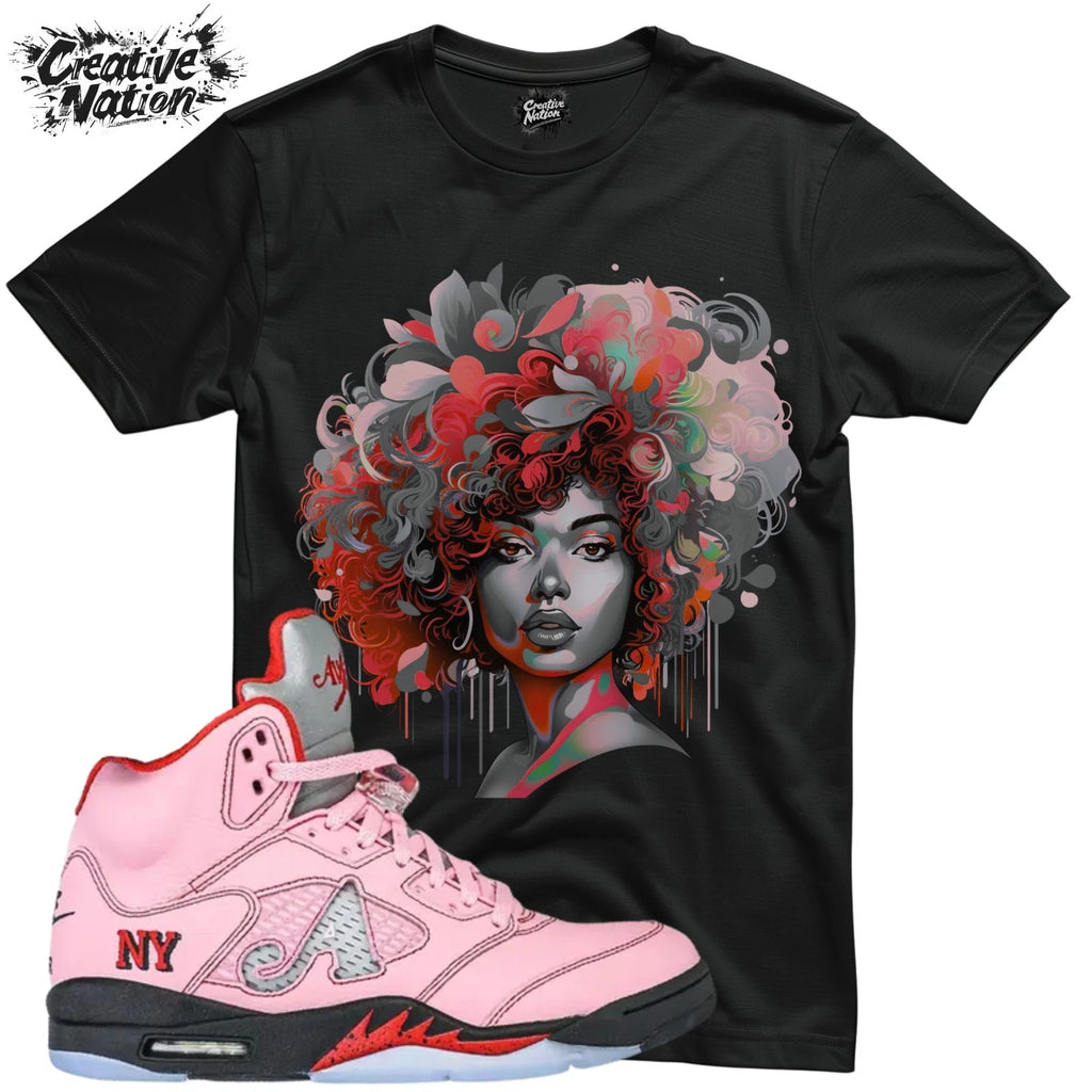 Shirt To Match 5 Arctic Pink Unisex Tee Sneaker Shirt Afro Shirt