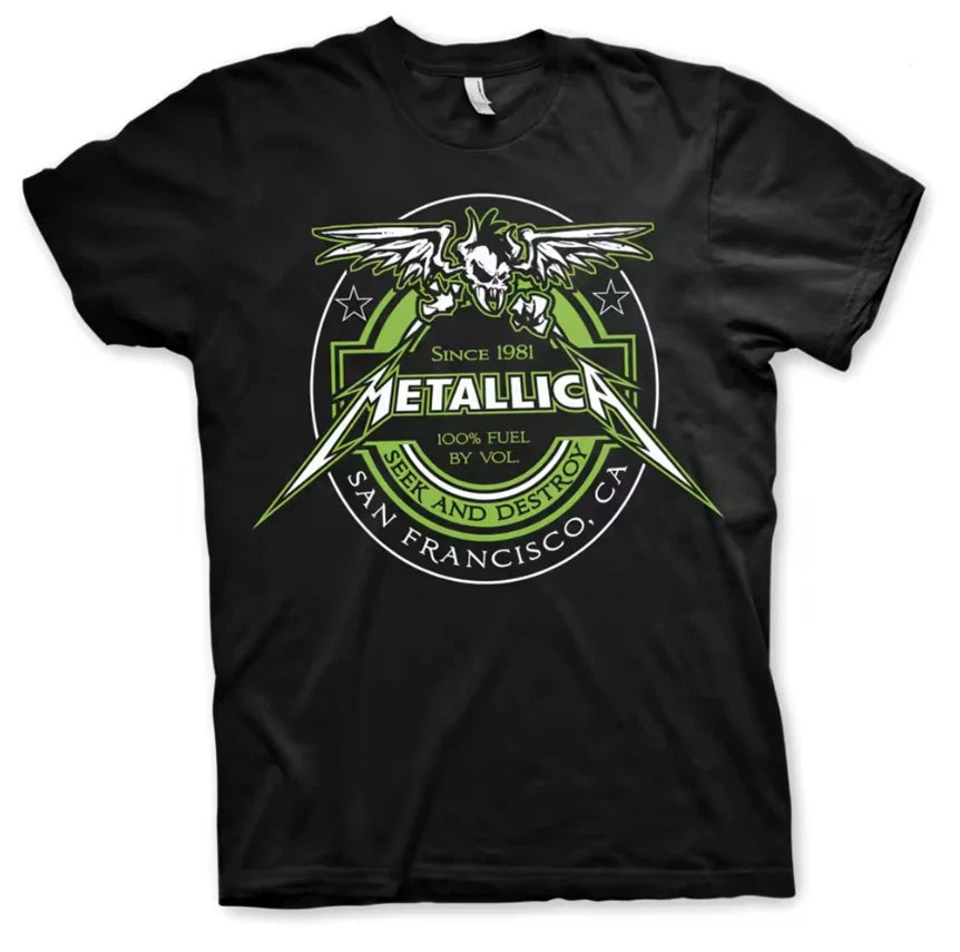 Metallica Cotton Black T-Shirt – Iconic Heavy Metal Band Rock Punk Style