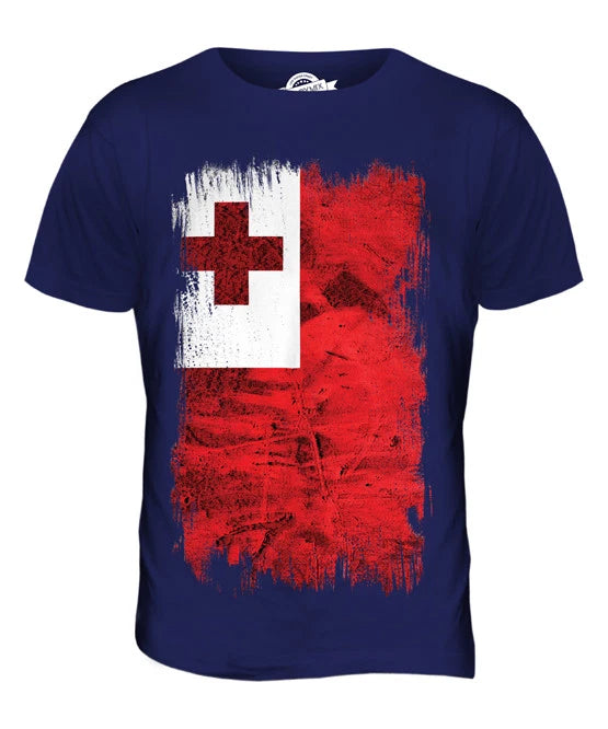 TONGA GRUNGE FLAG MENS T SHIRT TEE SHIRT XS S M L XL 2XL 3XL 4XL 5XL