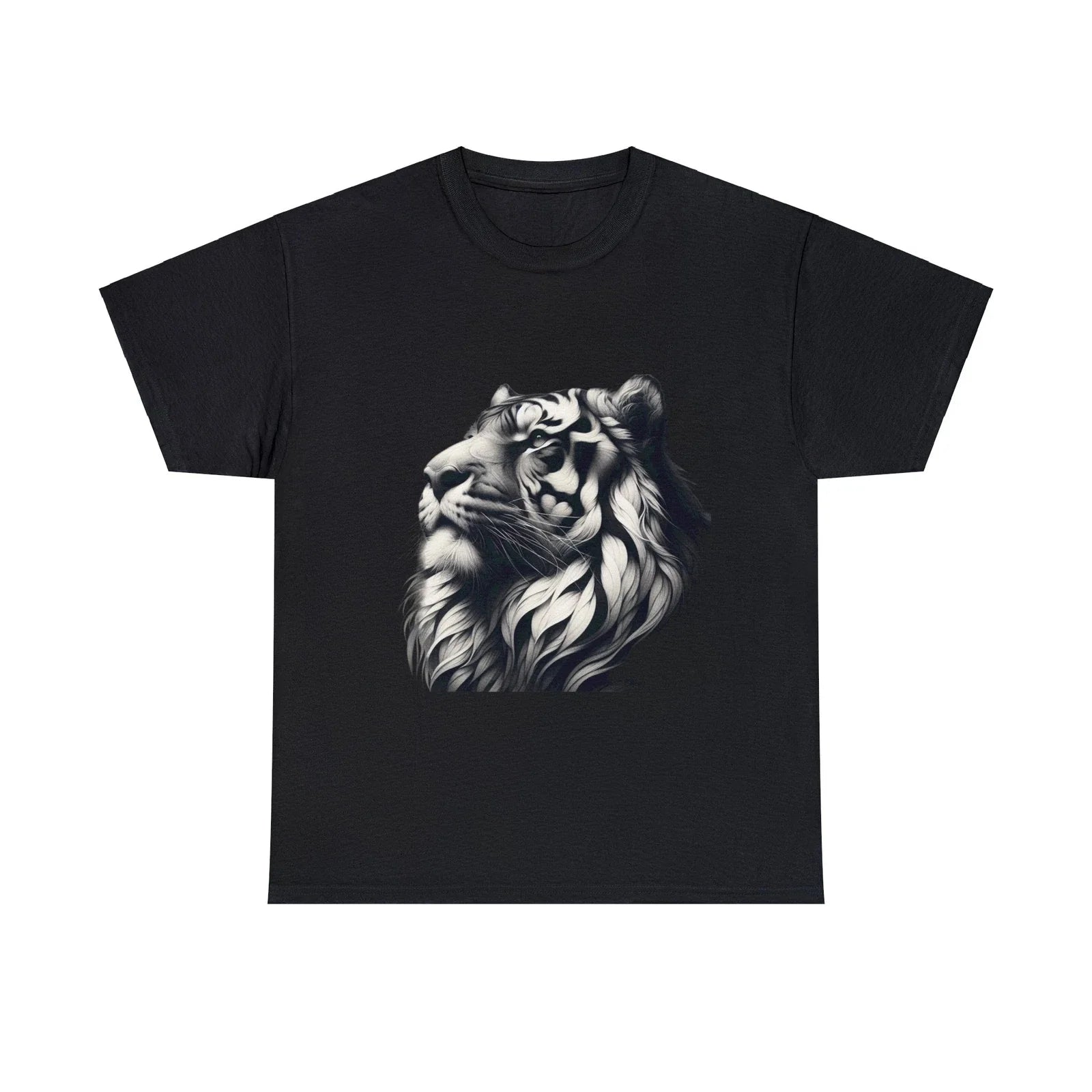 Minimalist Streetwear Designer Unisex T-Shirt Monochrome Tiger Graphic Animal