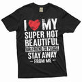 Funny Valentine's day Boyfriend Gift T-shirt I love my super hot Girlfriend tee