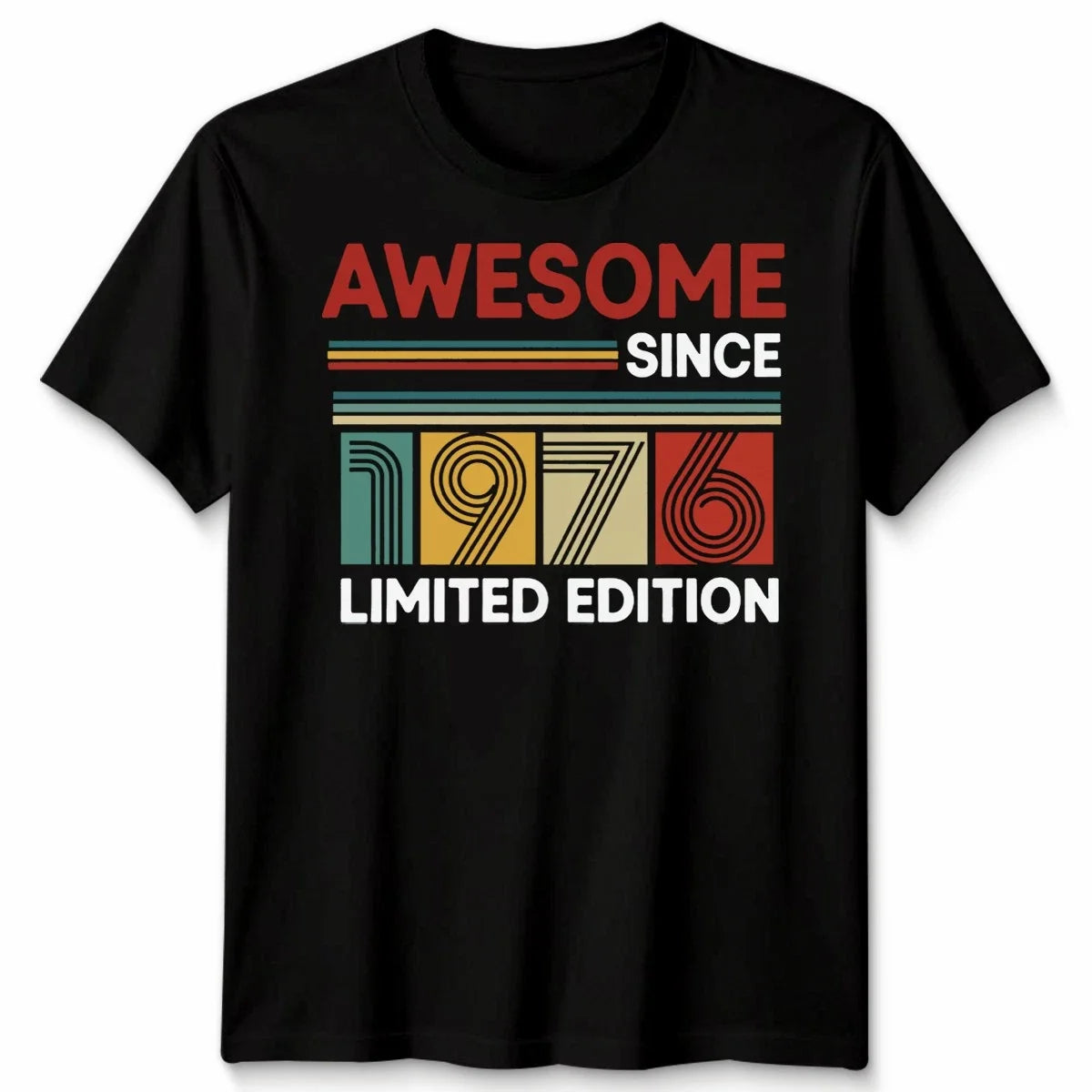 50th Birthday Unisex T Shirt Awesome Since 1976 Vintage Graphic Tee