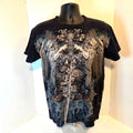 Y2K Affliction~ Decoded Royal Blood Men's Graphic Gothic T Shirt Black Size L