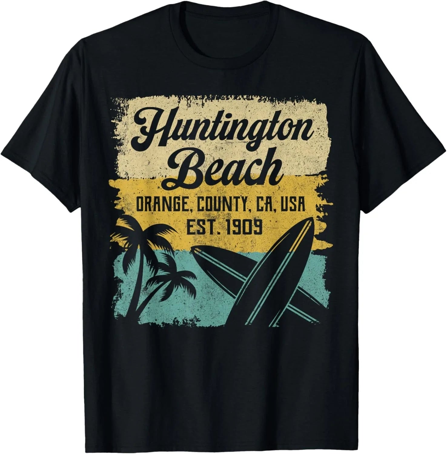 Suffing Huntington Beach Surf City Vintage Novelty T-Shirt
