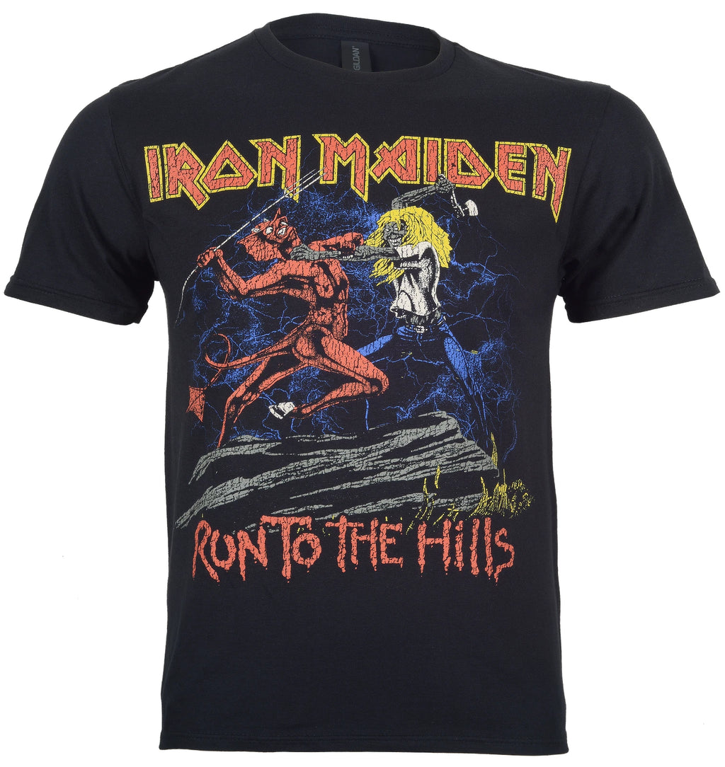 Official Iron Maiden T Shirt Run To The Hills New Black S M L XL XXL