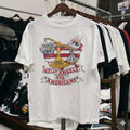 Hells Angels Are Americans USA Graphic T-Shirt White - S478