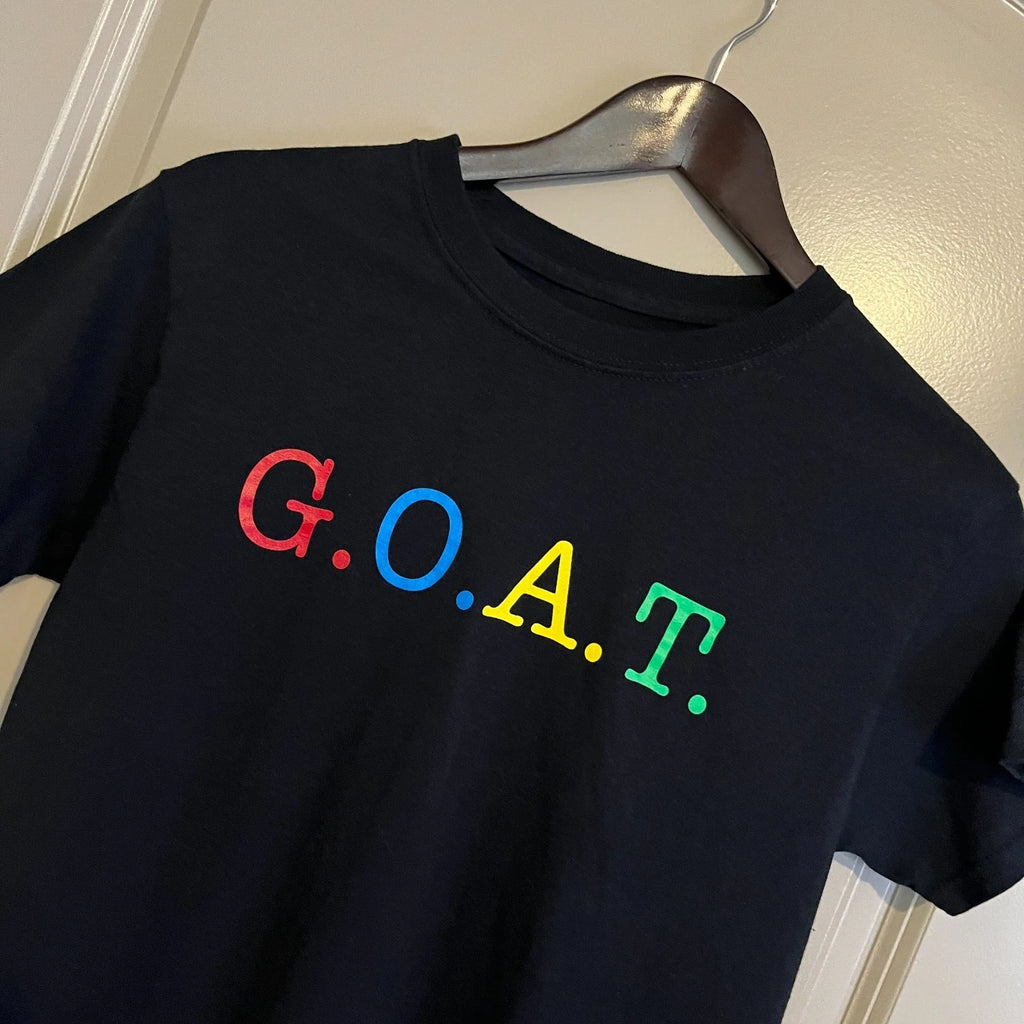 NEW @ALL G.O.A.T. T-Shirt Mens Small Black Everyone Is Cool NWOT