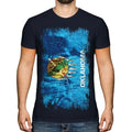 OKLAHOMA STATE GRUNGE FLAG MENS T-SHIRT TEE TOP OKLAHOMAN SHIRT JERSEY GIFT