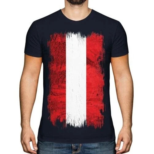 AUSTRIA GRUNGE FLAG MENS T-SHIRT TEE TOP ÖSTERREICH FOOTBALL AUSTRIAN GIFT SHIRT