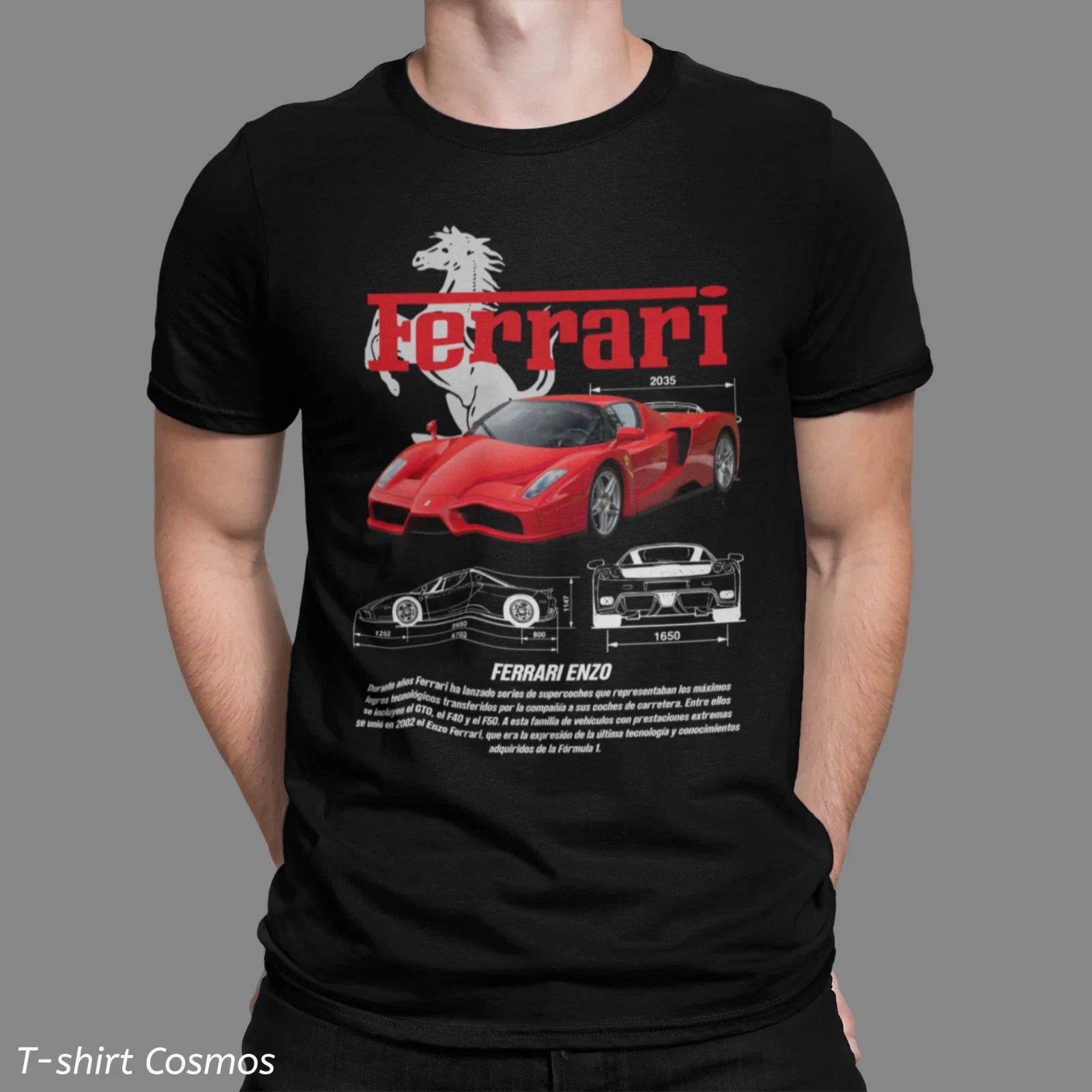 Retro Ferrari Enzo Car T-shirt, classic car, Dads gift, old school sports car