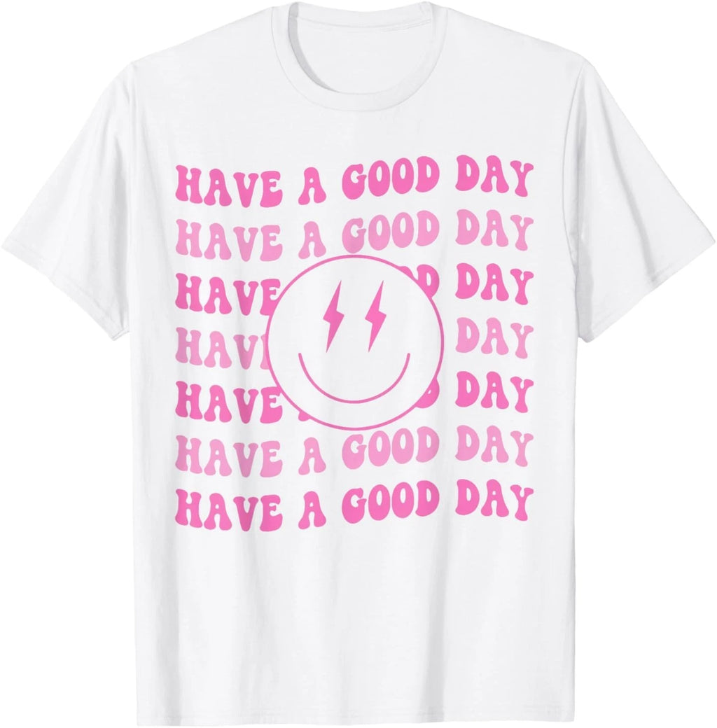 Have A Good Day Pink Smile Face Preppy Aesthetic Trendy T-Shirt