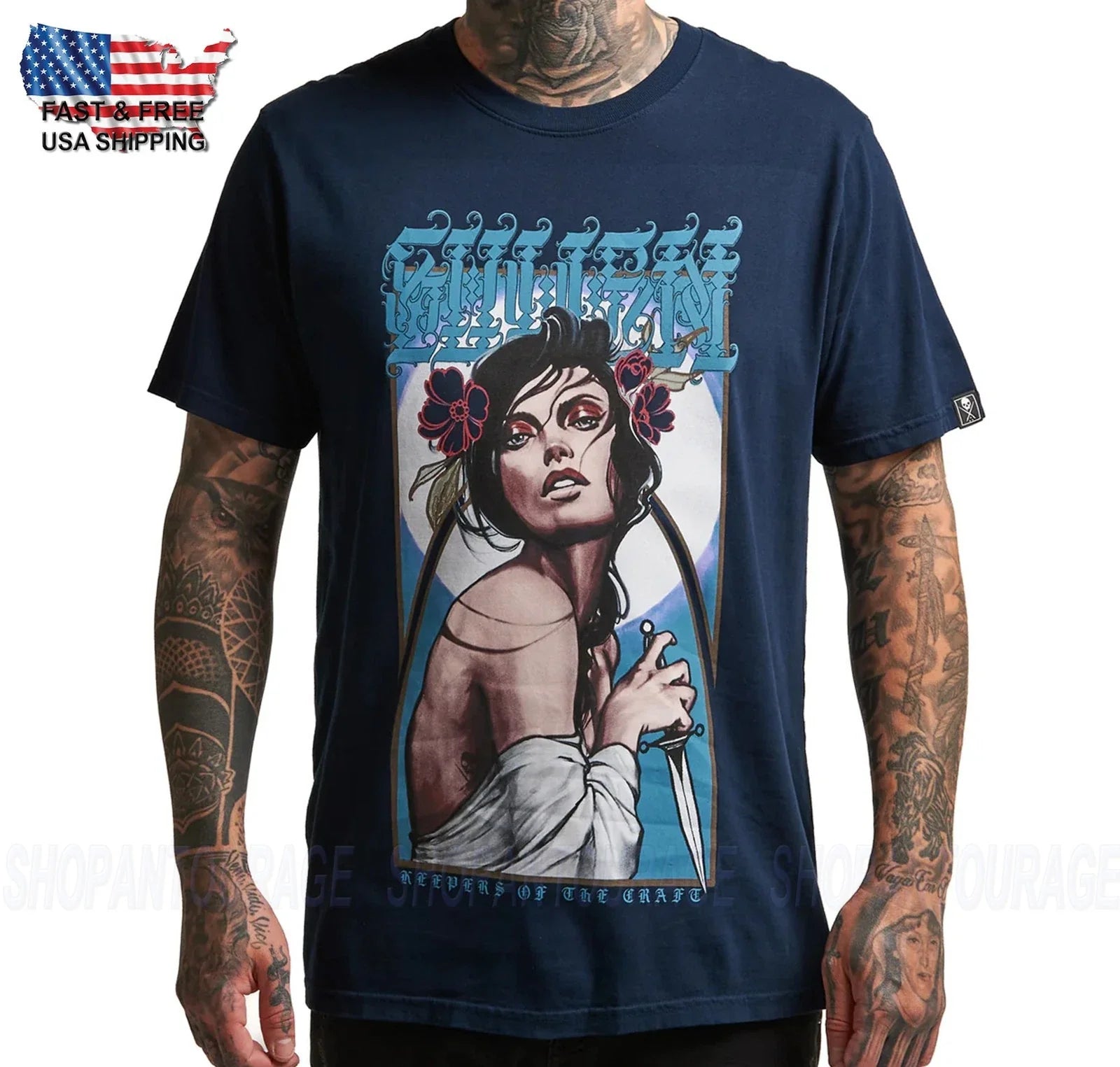 Sullen Art Collective Keepers Premium Fit SCM7901 Short Sleeve T-shirt For Men