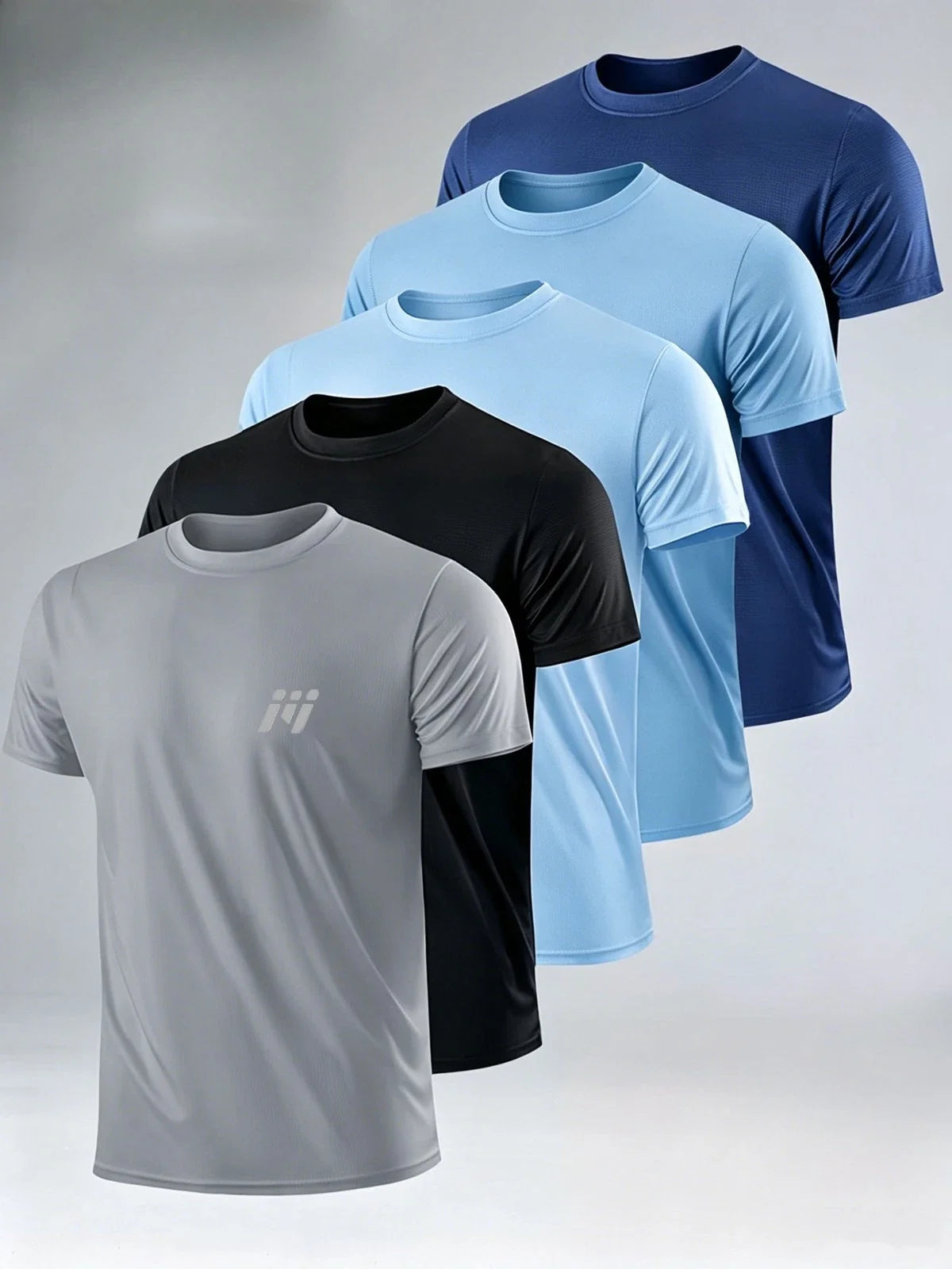T-shirt men basic shirt men 5-piece set pack tshirt set round neck S - 5XL