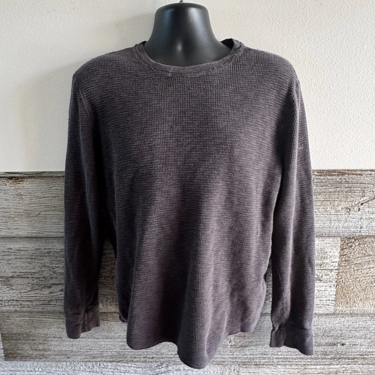 Lucky Brand Lived In Thermal Waffle Knit Long Sleeve Shirt Large (T1)