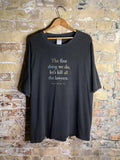 Y2K Lets Kill All The Lawyers Shakespeare Stratford Festival T-Shirt - Black -XL