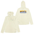 Patagonia Men Capilene Cool Daily Hoody Boardshort Logo L/S T-shirt Dyno (Cream)