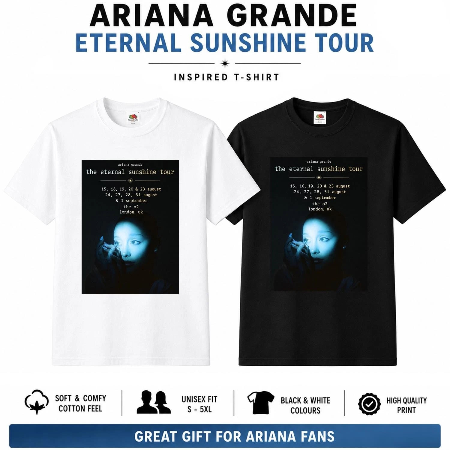 Ariana Grande Eternal Sunshine Tour T-Shirt Unofficial Fan Inspired Tee Gift
