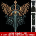 A Viking Sword With Wings Excalibur Tribal Mens Womens Kids Unisex