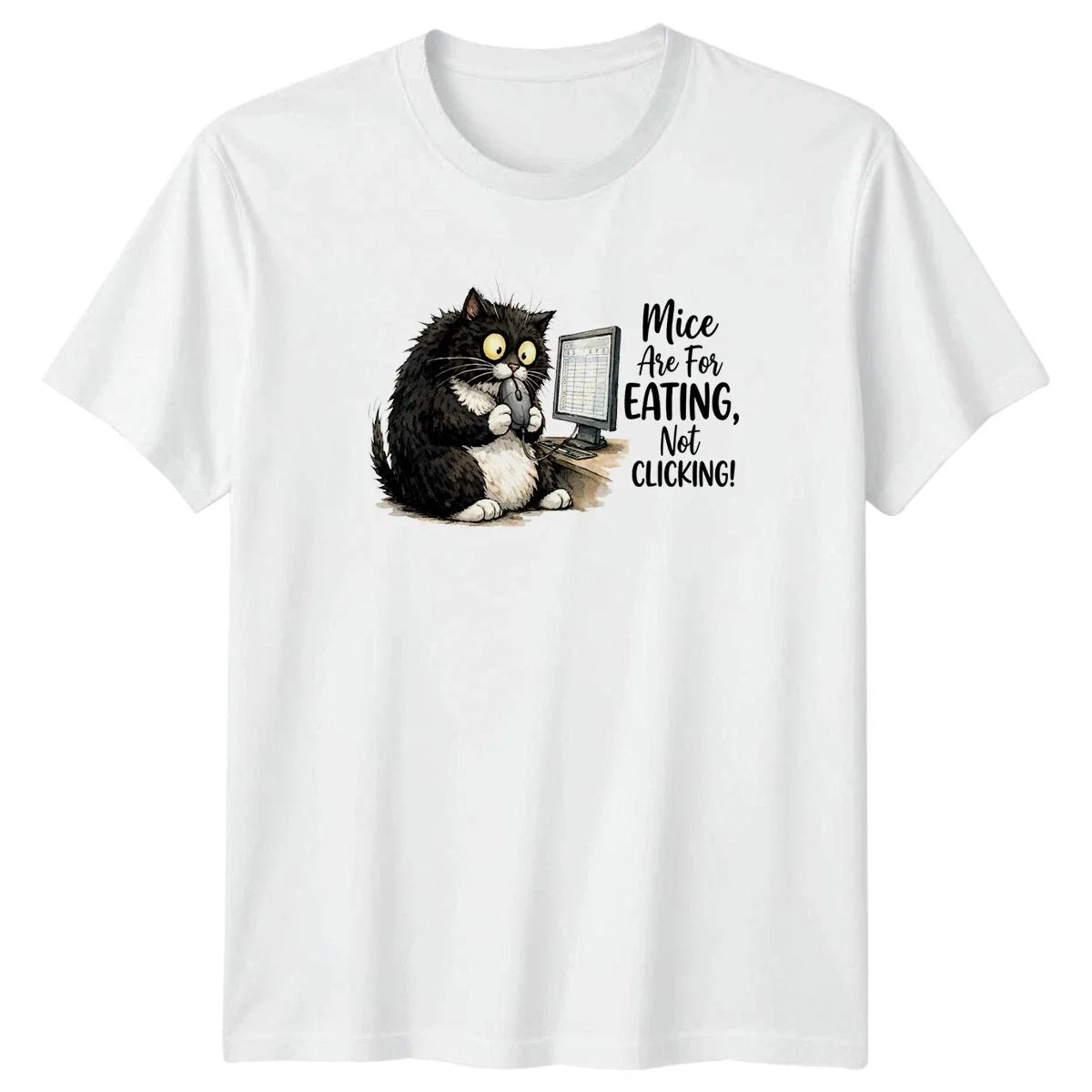 Mice Are For Eating Not T-Shirt Office Humor Cat Gift For Him And Her