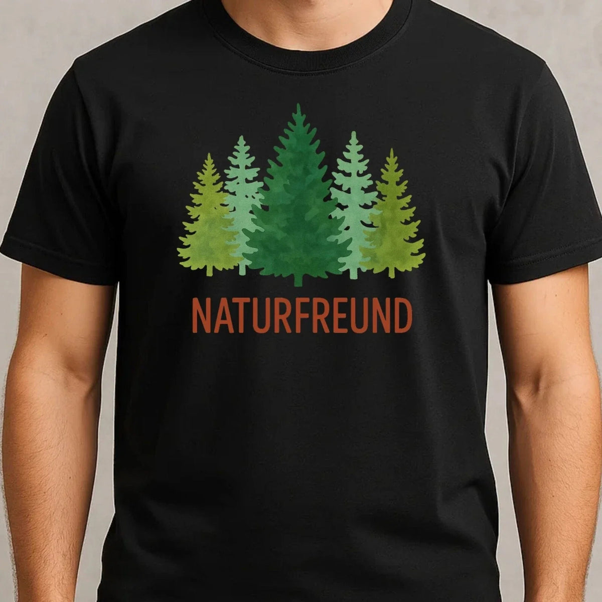 Mens Naturefriend Motif Cotton T-Shirt Size XS to 5XL